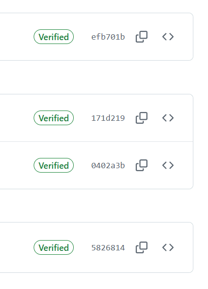 Github Verified Commits