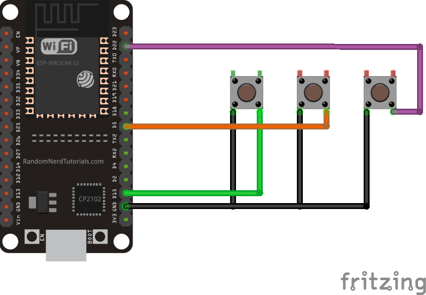 Fritzing circuit doorbell