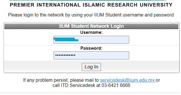 Login iium wifi