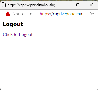 Captive portal logout