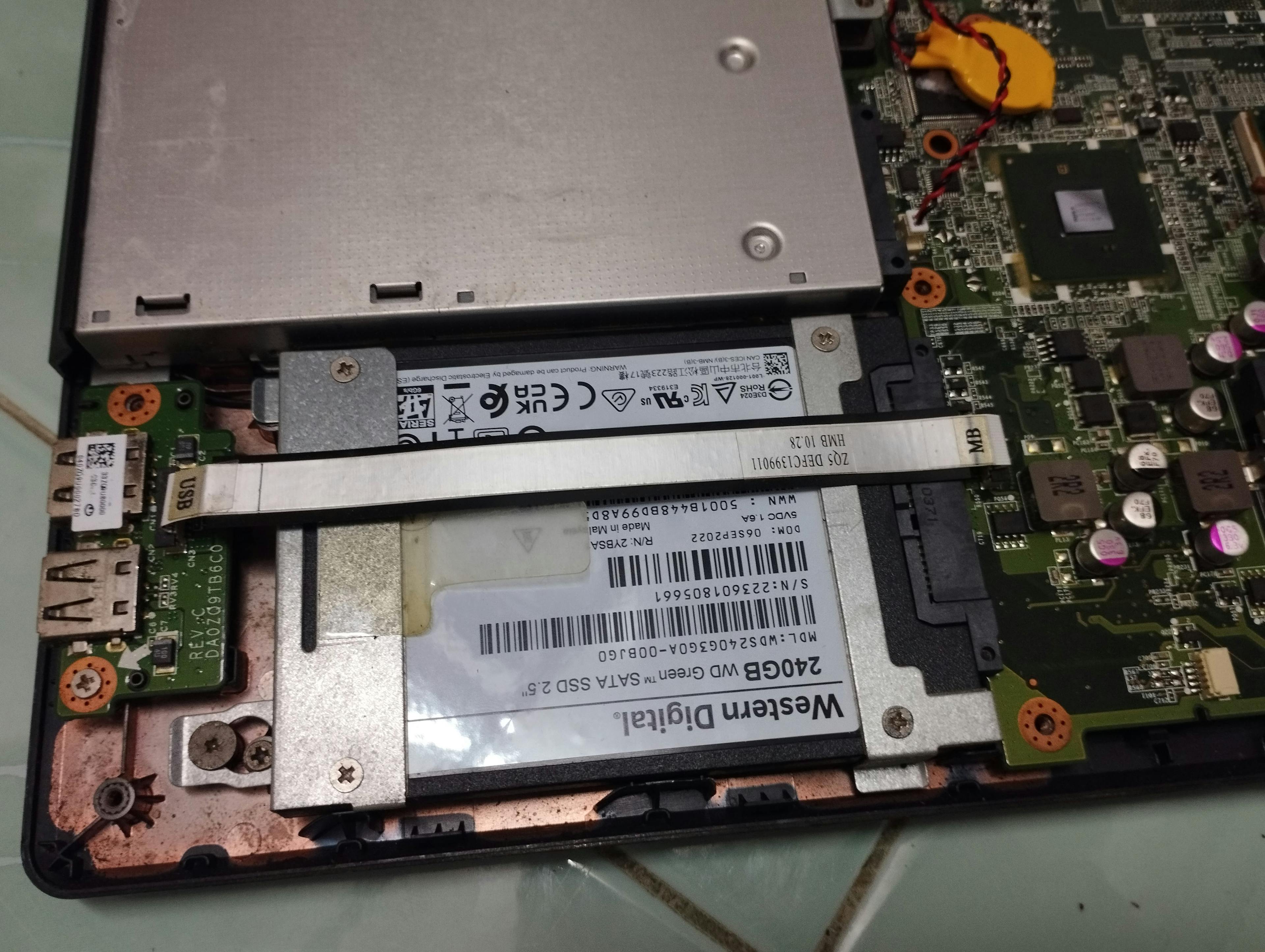 SSD WD installed