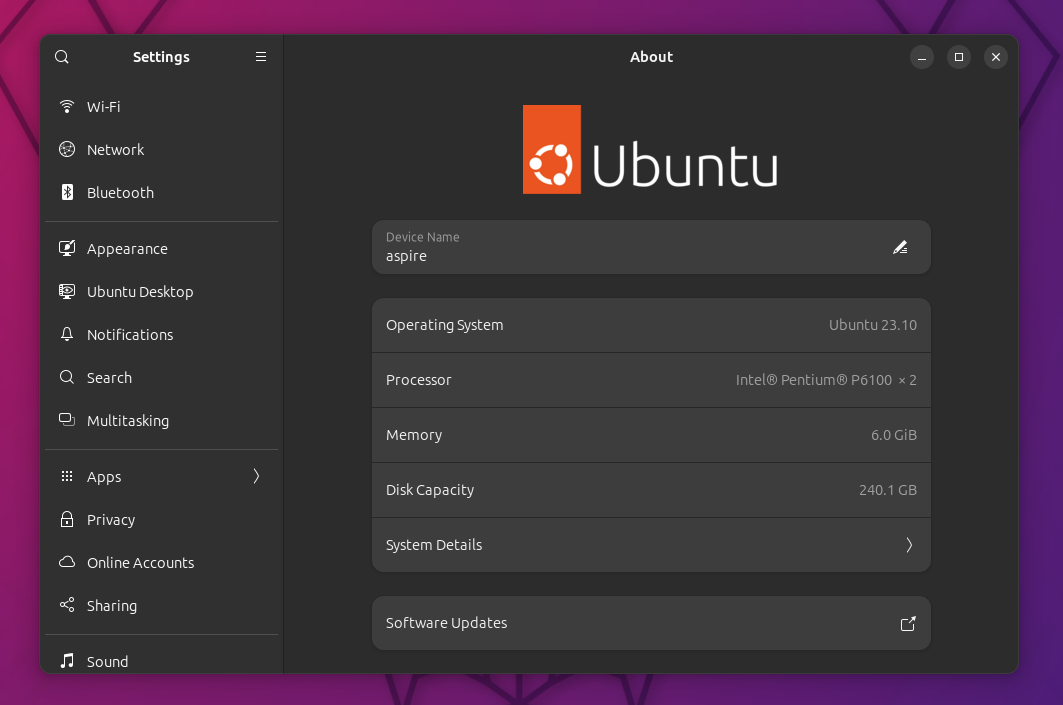 Ubuntu System Info